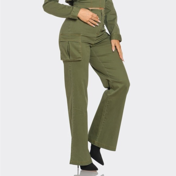 Crop Jacket 3pcs Set - Picture 3 of 5